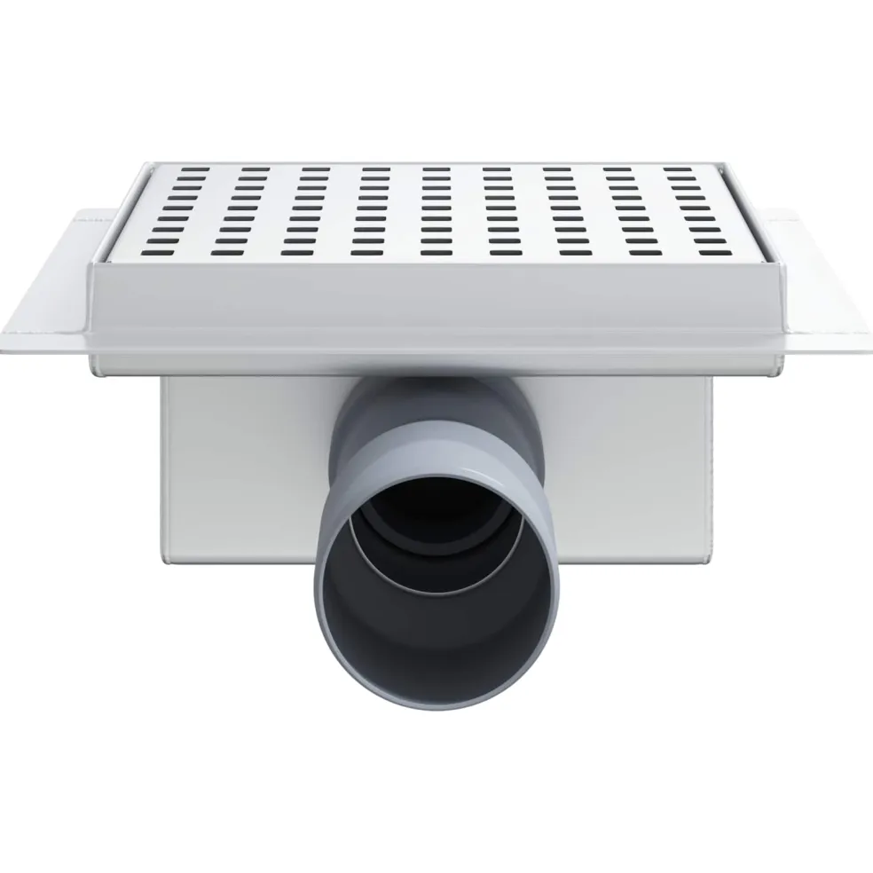 vidaXL Dot doucheafvoer Zilver 15 x 15 cm Roestvrij staal 304