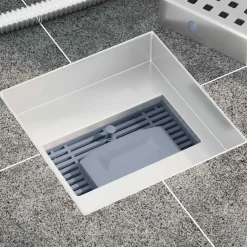 vidaXL Dot doucheafvoer Zilver 15 x 15 cm Roestvrij staal 304