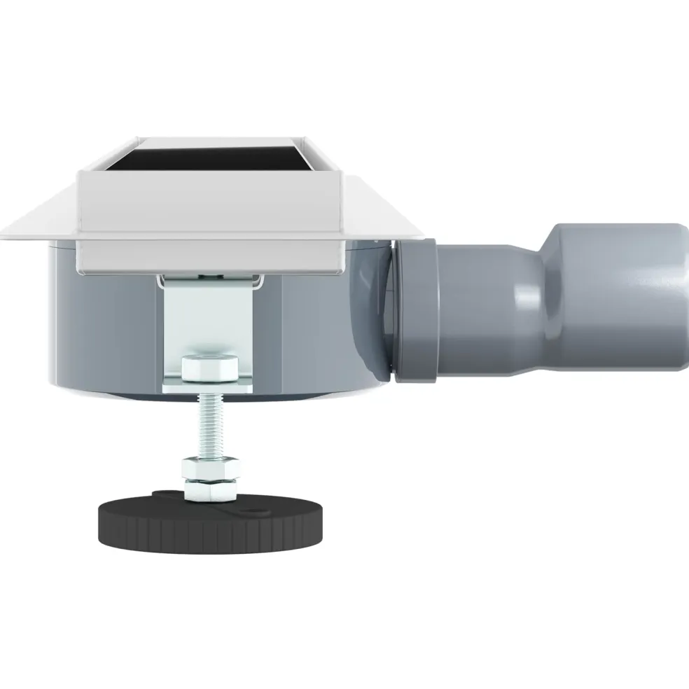 vidaXL Doucheafvoer Glasdeksel met 360° Sifon Zwart 50 cm