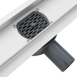 vidaXL Doucheafvoer Glasdeksel met 360° Sifon Zwart 50 cm