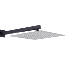 vidaXL Douchearm vierkant 30 cm roestvrij staal 201 zwart