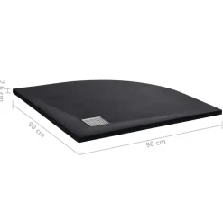 vidaXL Douchebak 90x90 cm SMC zwart