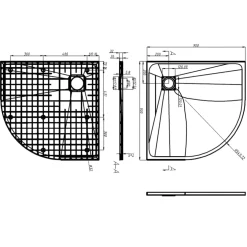 vidaXL Douchebak 90x90 cm SMC zwart