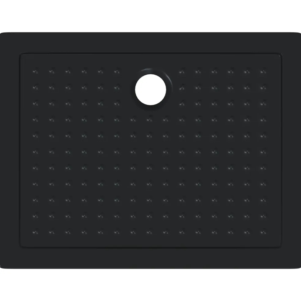 vidaXL Douche Basis Tray met Dots 90 x 70 x 4 cm ABS Zwart