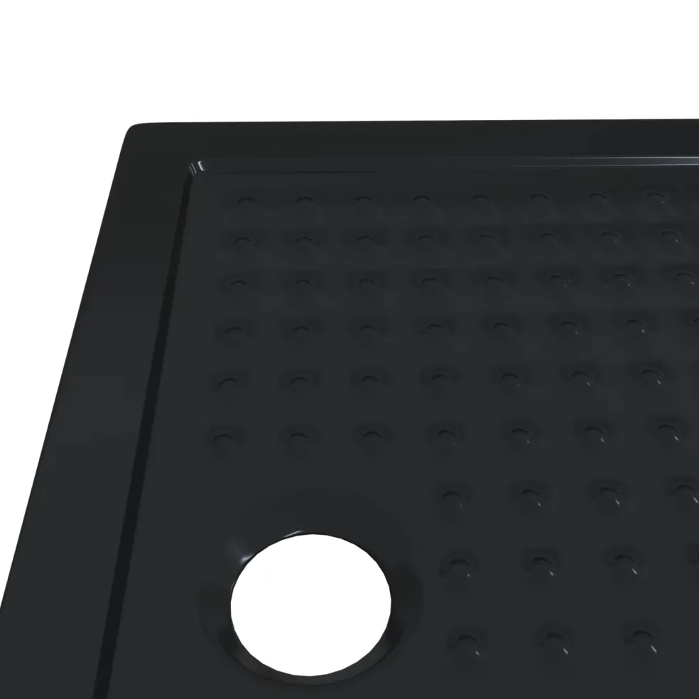 vidaXL Douche Basis Tray met Dots 90 x 70 x 4 cm ABS Zwart