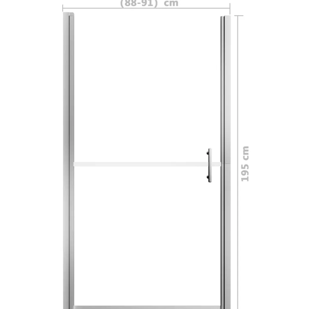 vidaXL Douchedeur 91x195 cm gehard glas