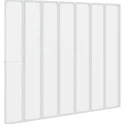 vidaXL Douche en badscherm 140 x 168 cm 7 panelen met handdoekrek