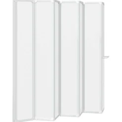 vidaXL Douche en badscherm 140 x 168 cm 7 panelen met handdoekrek
