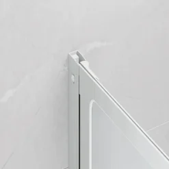vidaXL Douche en badscherm 140 x 168 cm 7 panelen met handdoekrek