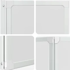 vidaXL Douche en badscherm 140 x 168 cm 7 panelen met handdoekrek
