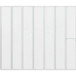 vidaXL Douche en badscherm 140 x 168 cm 7 panelen met handdoekrek