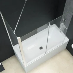 vidaXL Douche klapwand 120x68x130 cm ESG