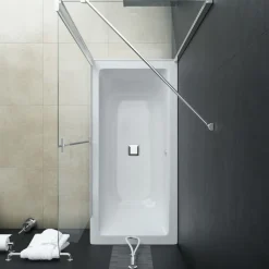 vidaXL Douche klapwand 120x68x130 cm ESG