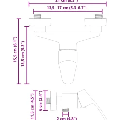 vidaXL Douchemengkraan Zwart G 1 / 2 inch