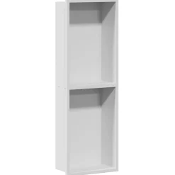vidaXL Douche Niche Wit 60 x 20 x 9,5 cm Roestvrij staal