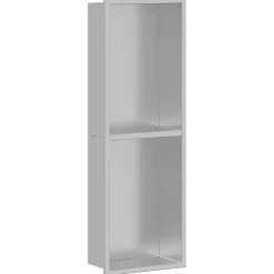 vidaXL Douche Niche zilver 60 x 20 x 9,5 cm Roestvrij staal