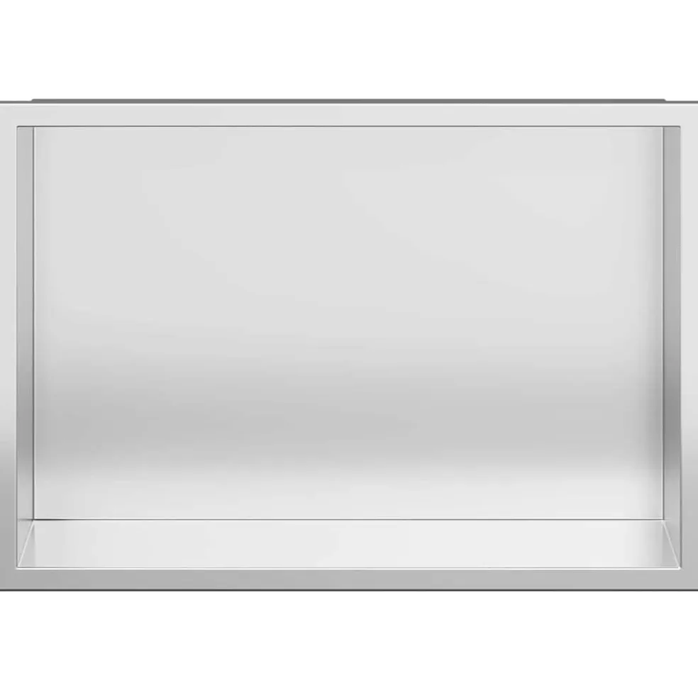 vidaXL Douche Niche zilver 30 x 20 x 9,5 cm Roestvrij staal