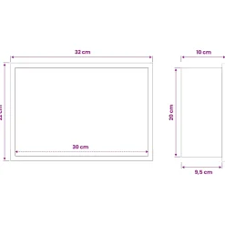 vidaXL Douche Niche zilver 30 x 20 x 9,5 cm Roestvrij staal