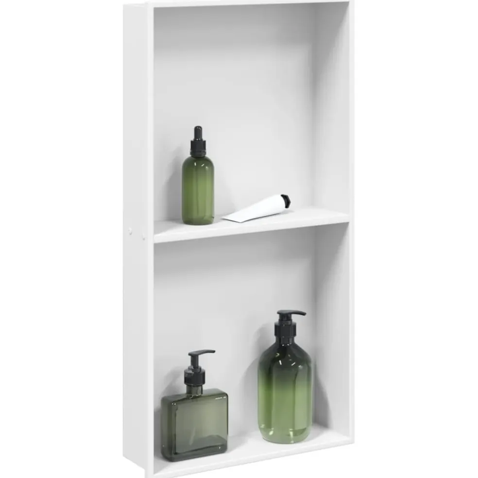 vidaXL Douchenis 32x62x9 cm roestvrijstaal matwit