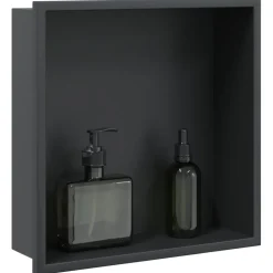 vidaXL Douchenis 32x32x9 cm roestvrijstaal matzwart