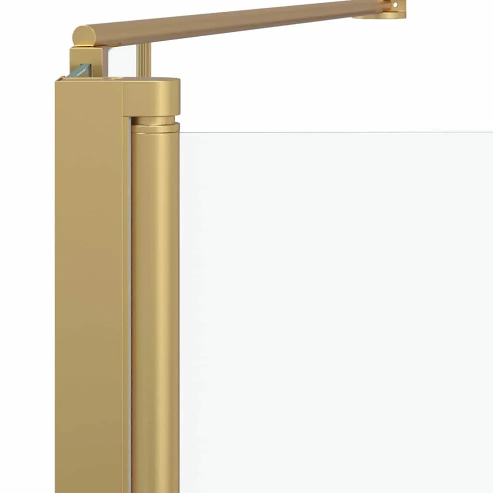 vidaXL Douche Omhulsel Goud 120 x 68 x 130 cm ESG-glas en aluminium