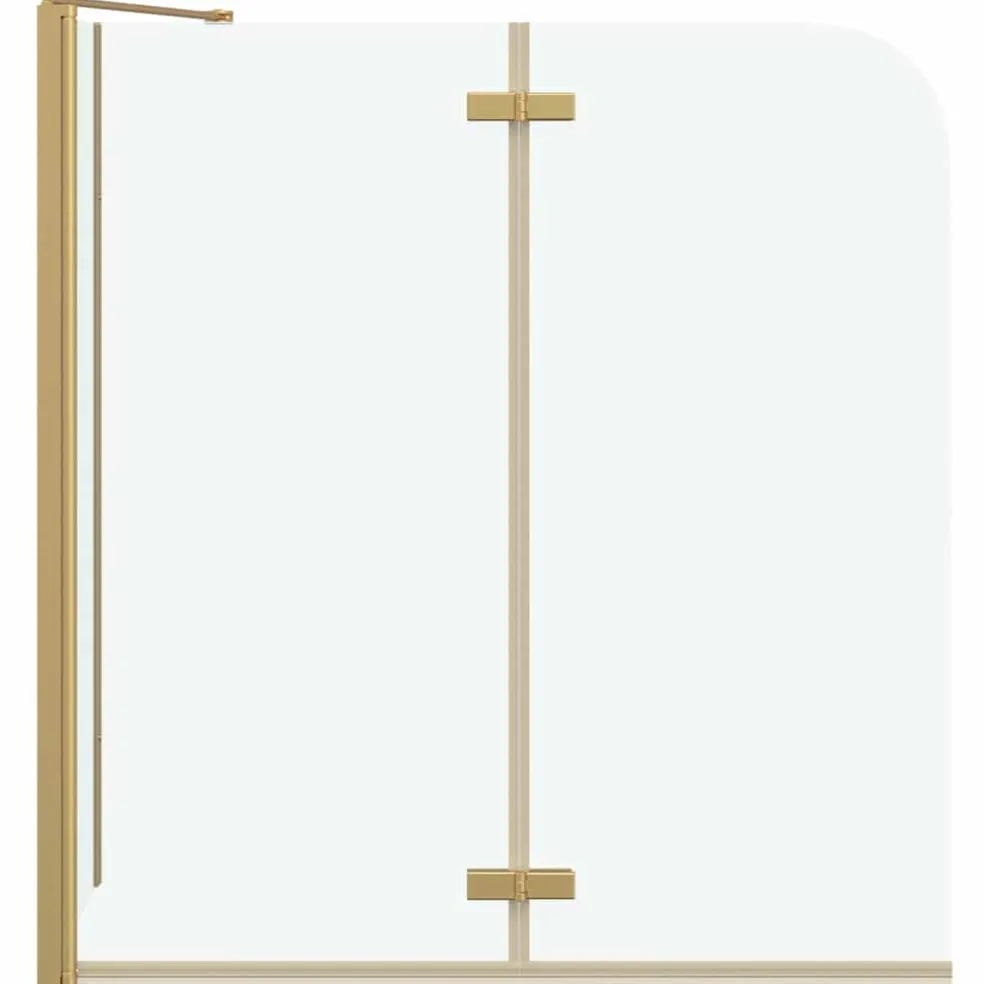 vidaXL Douche Omhulsel Goud 120 x 68 x 130 cm ESG-glas en aluminium