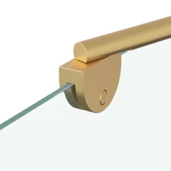 vidaXL Douche Omhulsel Goud 120 x 68 x 130 cm ESG-glas en aluminium