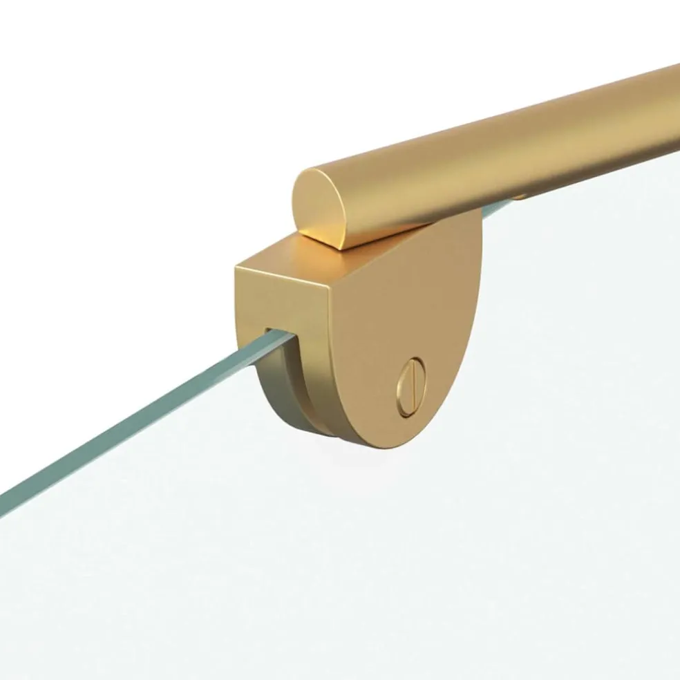 vidaXL Douche Omhulsel Goud 120 x 68 x 130 cm ESG-glas en aluminium