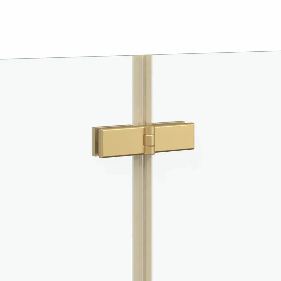 vidaXL Douche Omhulsel Goud 120 x 68 x 130 cm ESG-glas en aluminium