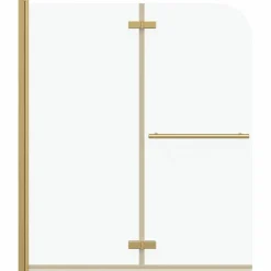 vidaXL Douche Omhulsel Transparant en Goud 120 x 140 cm