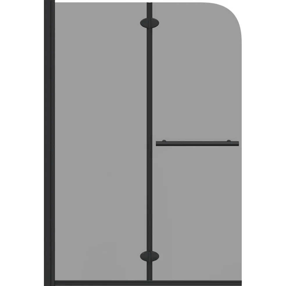 vidaXL Douche Omhulsel Zwart 95 x 140 cm ESG-glas en aluminium