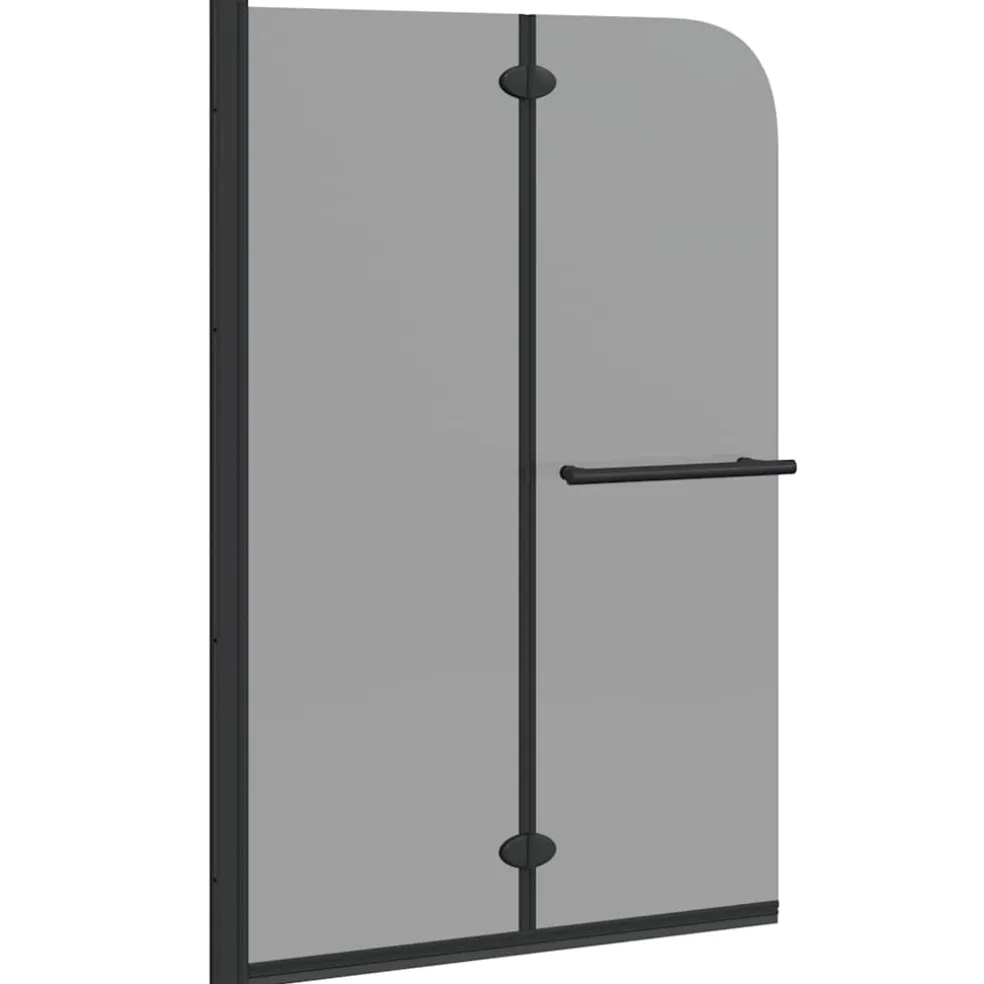 vidaXL Douche Omhulsel Zwart 95 x 140 cm ESG-glas en aluminium
