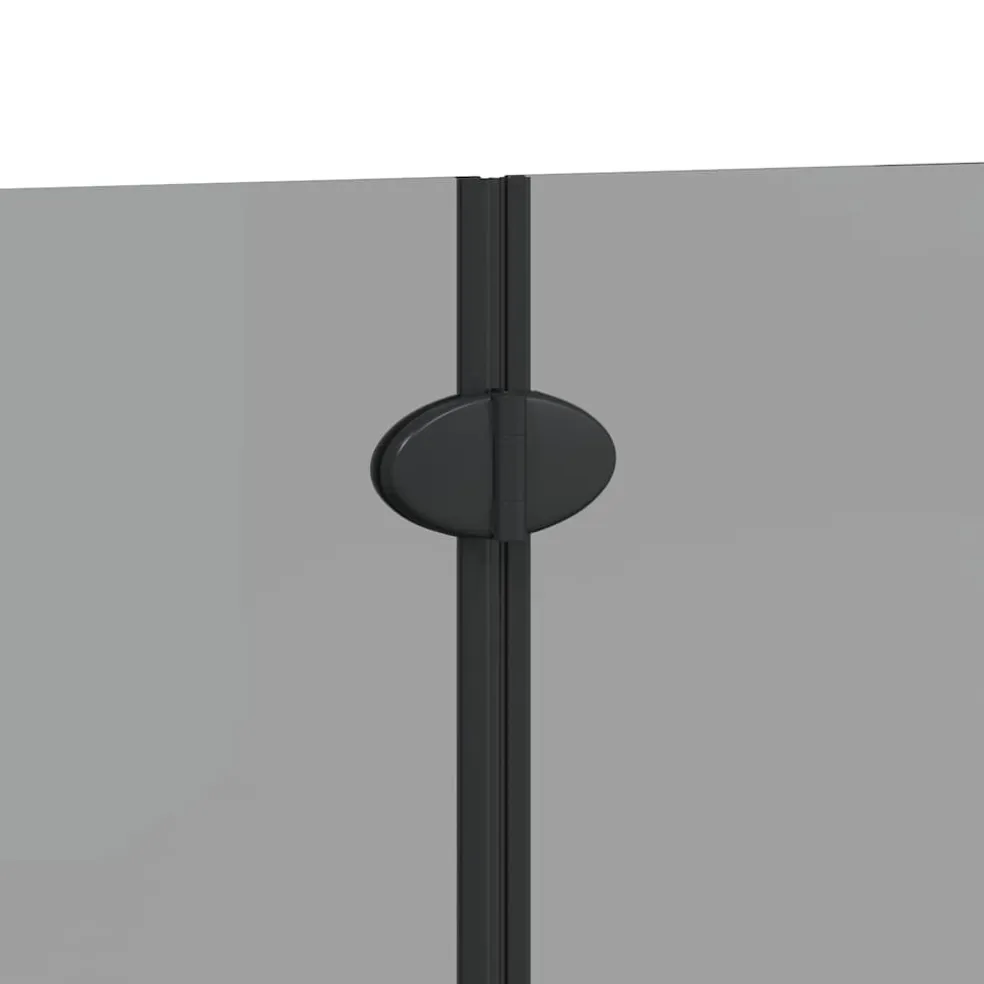 vidaXL Douche Omhulsel Zwart 95 x 140 cm ESG-glas en aluminium