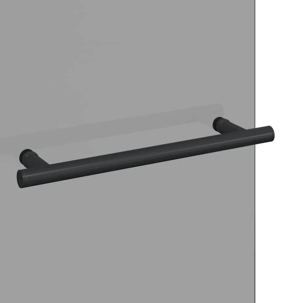 vidaXL Douche Omhulsel Zwart 95 x 140 cm ESG-glas en aluminium
