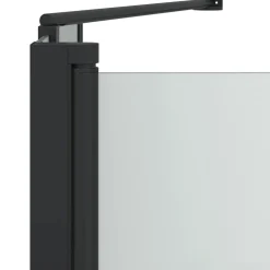 vidaXL Douche Omhulsel Zwart 120 x 68 x 130 cm ESG-glas en aluminium