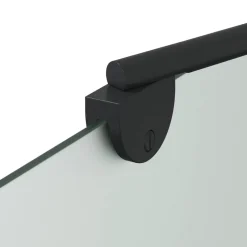 vidaXL Douche Omhulsel Zwart 120 x 68 x 130 cm ESG-glas en aluminium