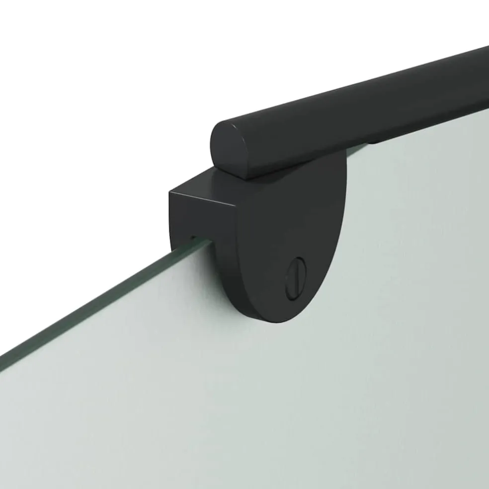 vidaXL Douche Omhulsel Zwart 120 x 68 x 130 cm ESG-glas en aluminium