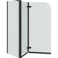 vidaXL Douche Omhulsel Zwart 120 x 68 x 130 cm ESG-glas en aluminium