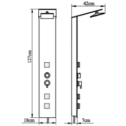 vidaXL Douchepaneelsysteem glas bruin