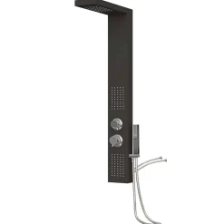 vidaXL Douchepaneelsysteem aluminium zwart