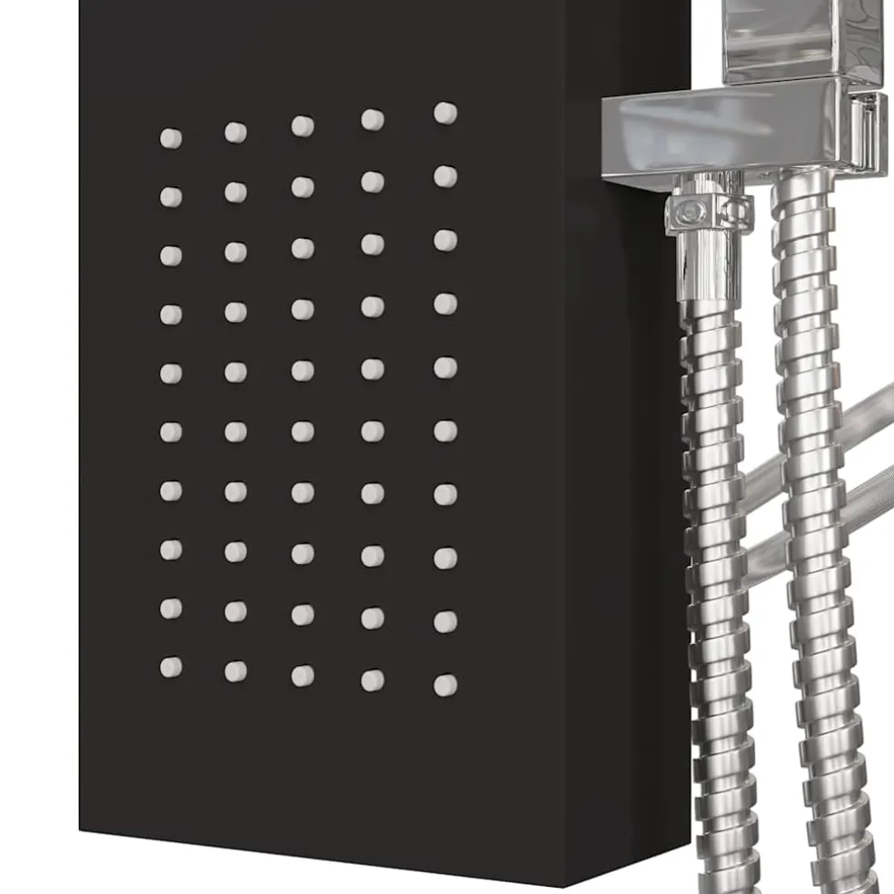 vidaXL Douchepaneelsysteem aluminium zwart