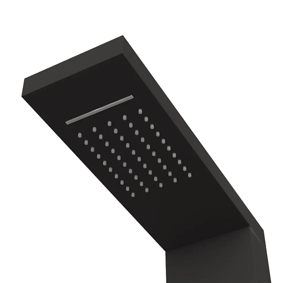 vidaXL Douchepaneelsysteem aluminium zwart