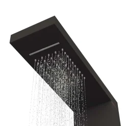 vidaXL Douchepaneelsysteem aluminium zwart