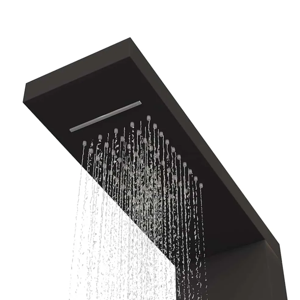 vidaXL Douchepaneelsysteem aluminium zwart