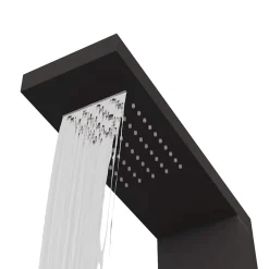 vidaXL Douchepaneelsysteem aluminium zwart