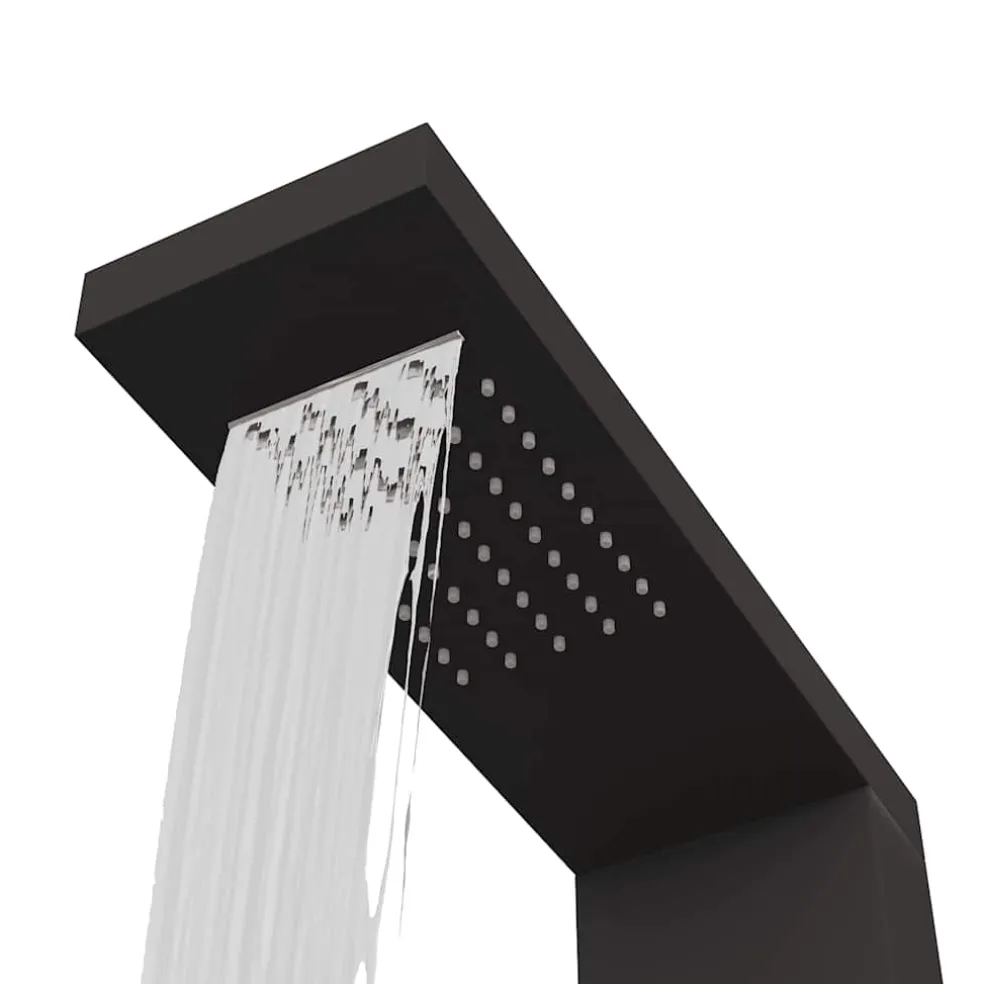 vidaXL Douchepaneelsysteem aluminium zwart