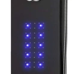 vidaXL Douchepaneel 20x44x130 cm aluminium zwart