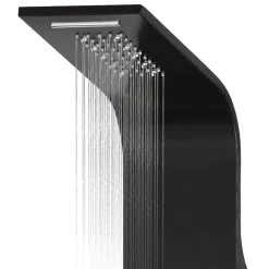 vidaXL Douchepaneel 20x44x130 cm aluminium zwart