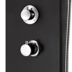 vidaXL Douchepaneel 20x44x130 cm aluminium zwart