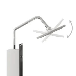 vidaXL Douchepaneel 18x45,5x130 cm glas zwart